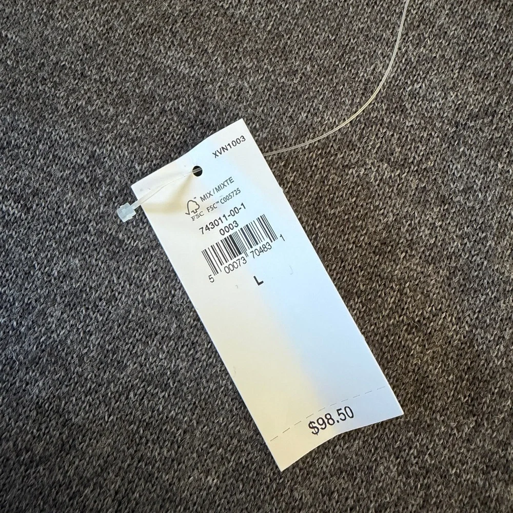 Banana Republic‎ Merino Wool Turtleneck Sweater Gray Italian Yarn NWT Size L